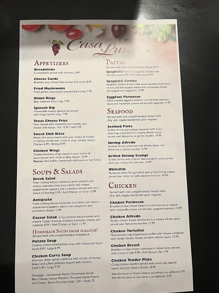 Casa Luna Menu image 4